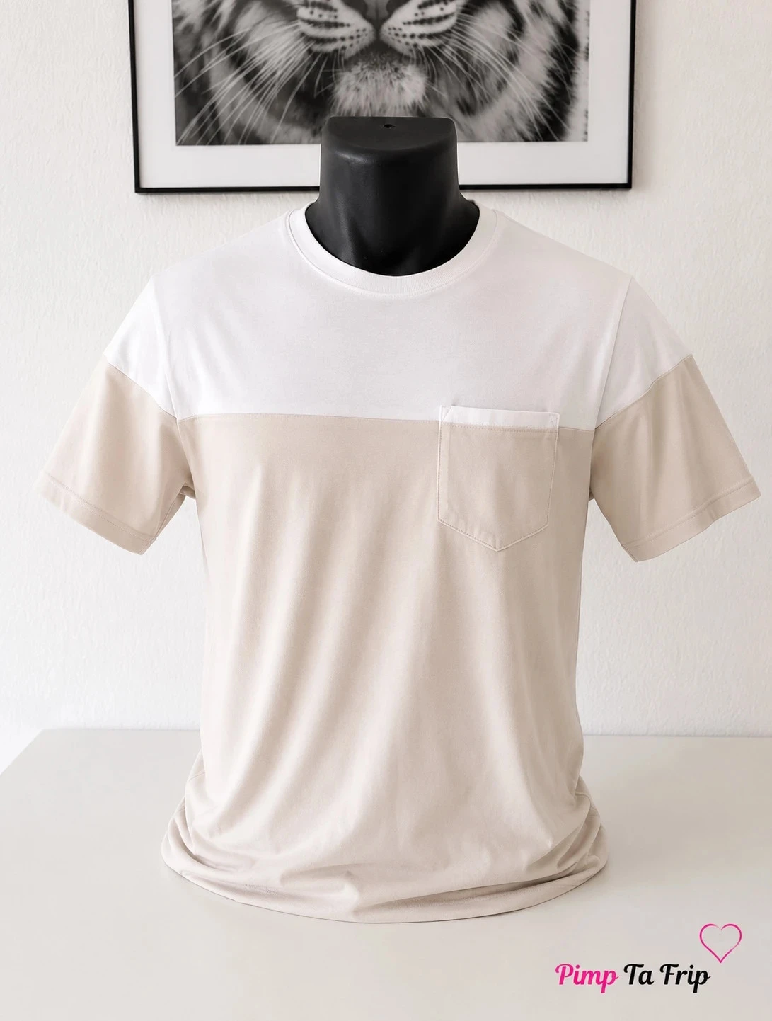 T-shirt Celio Bicolore avec Poche Poitrine – Casual & Style Minimaliste – Taille S